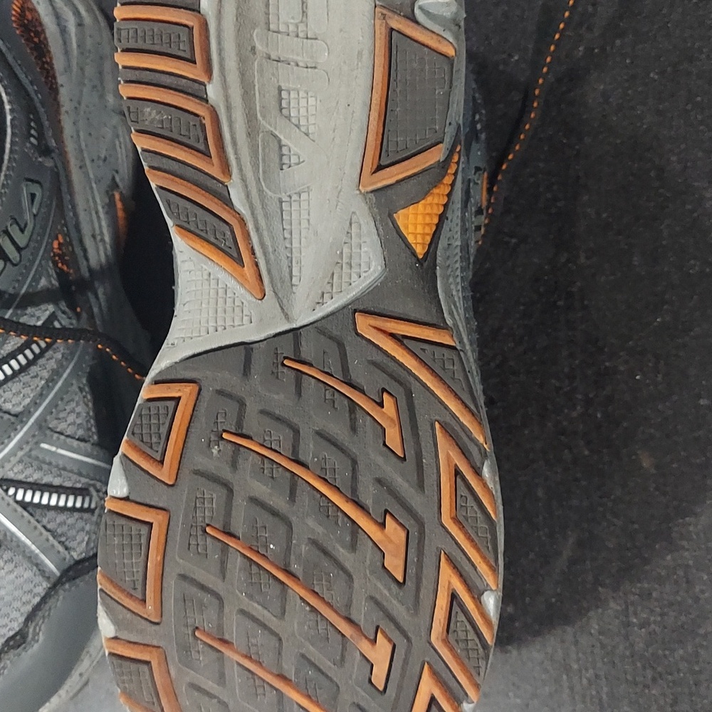 Fila Sneakers Gray Orange 1JW00839-054 Men's Size US 8.5 - Picture 4 of 4